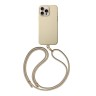 Uniq для iPhone 16 Pro чехол кожаный со шнурком COEHL MUSE Cream (MagSafe)