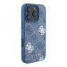 Guess для iPhone 16 Pro чехол PU кожа 4G Colored Peony Blue (MagSafe)