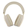 Guess наушники беспроводные накладные Bluetooth Headphones PU Saffiano Triangle Metal Logo Gold