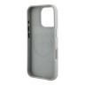 Guess для iPhone 16 Pro Max чехол PU Grained leather Triangle metal logo Hard Beige (MagSafe)