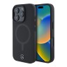 Mercedes для iPhone 16 Pro Max чехол Leather Plain Smooth with Ring Metal logo Hard Black (MagSafe)