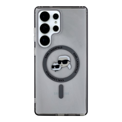 Karl Lagerfeld для Galaxy S25 Ultra чехол PC/TPU NFT Karl & Choup Head Metal camera Hard Black (MagSafe)