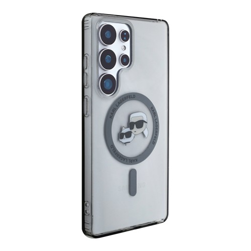 Karl Lagerfeld для Galaxy S25 Ultra чехол PC/TPU NFT Karl & Choup Head Metal camera Hard Black (MagSafe)