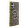 Guess для Galaxy S25 Ultra чехол PC/TPU 4G Glitter Metal Camera Hard Brown (MagSafe)