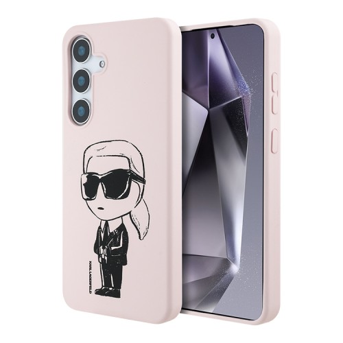 Karl Lagerfeld для Galaxy S25+ чехол Liquid Silicone NFT Graffiti Karl Ikonik Hard Pink (MagSafe)