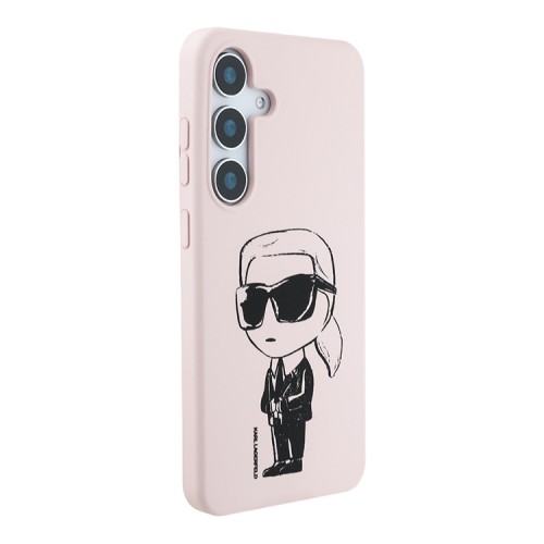 Karl Lagerfeld для Galaxy S25+ чехол Liquid Silicone NFT Graffiti Karl Ikonik Hard Pink (MagSafe)