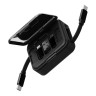 Energea Кабель Bazic GoCharge Loop Cable Kit 5-in-1 Micro/USB-A/C/Lightning Retractable Black 1.0m