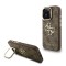 Guess для iPhone 16 Pro чехол PU 4G Big metal logo and Camera Stand Hard Brown