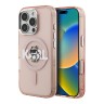 Karl Lagerfeld для iPhone 16 Pro Max чехол PC/TPU Sketch Choupette Metal camera Hard Pink (MagSafe)