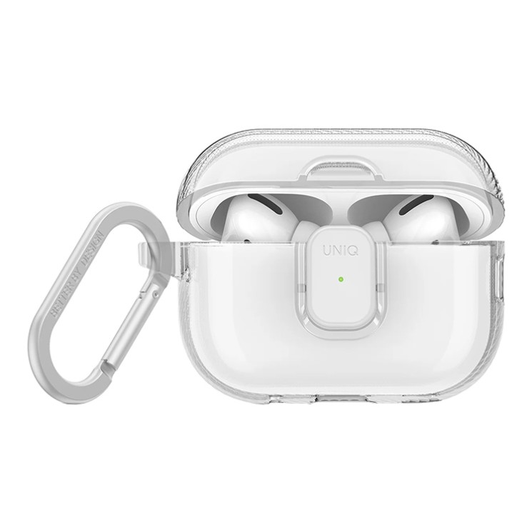 Uniq для Airpods Pro 2 чехол Glase PRO TPU Lock case Glossy Clear