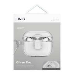 Uniq для Airpods Pro 2 чехол Glase PRO TPU Lock case Glossy Clear