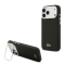 Lacoste для iPhone 17 Pro Max чехол PVC Metal Lacquer logo with Camera Stand Hard Black (MagSafe)