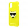 Чехол Karl Lagerfeld TPU FLUO Choupette Hard для iPhone 11, желтый