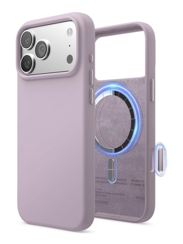 Elago для iPhone 17 Pro чехол Magnetic Silicone Soft Purple (MagSafe)