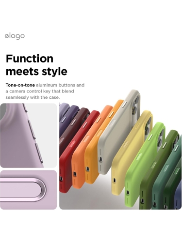 Elago для iPhone 17 Pro чехол Magnetic Silicone Soft Purple (MagSafe)