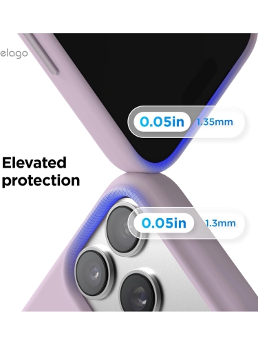 Elago для iPhone 17 Pro чехол Magnetic Silicone Soft Purple (MagSafe)
